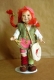 Bambole porcellana da collezione - Personaggi delle Fiabe in porcellana - Pippi Calzelunghe, Bambole in porcellana di Bisquit, Altezza 34 cm,