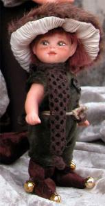 Doll elf: Porcine, Porcelain Fairy Dolls - Porcelain Fairies Elves - Doll elf: Porcine, bisque porcelain personage. Height: 14cm, handmade doll,