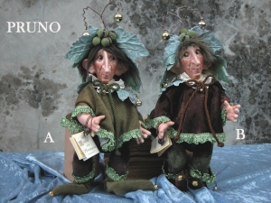 Pruno, Fate Folletti di Porcellana - Gnomi in porcellana - Personaggio in porcellana di bisquit, Altezza 23cm.