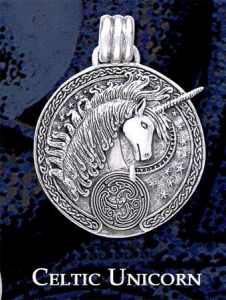 Unicorno, Jewellery - Celtic Jewellery - Ciondolo raffigurante unicorno, mitologia celtica in Argento 925/100. Misure: 3,2cm x 3,2cm.