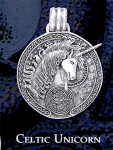 Jewellery - Celtic Jewellery - Ciondolo raffigurante unicorno, mitologia celtica in Argento 925/100. Misure: 3,2cm x 3,2cm.