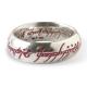 World Cinema - The Lord of the Rings - Jewellery - Gold and Silver - Single silver ring with inscription Elvish