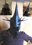 World Cinema - Witch King Helmet, authentic reproduction of the helmet Witch-king of Angmar, steel helmet, wearable, robust.
