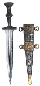 Roman Pugio, Ancient Rome - Roman swords - Roman Pugio, two-edged dagger that emperors and high officials of the Roman first century AD led to the belt.