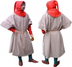 Medioevo - Abbigliamento medievale - Costumi Medievali (uomo) - Schiavina - XIII/XIV sec. Lunghezza polpaccio, sfoderata.