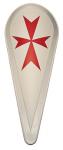 Armours - Medieval shields - Large almond-shaped shield with a cross in the center of the Knights of Malta