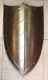 Armours - Medieval shields - Shield used in the Middle Ages, almond-shaped shield at the head and convex lateral margins curved, pointed downward.