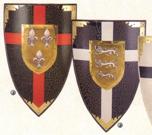 Shield Anjou, Armours - Medieval shields - Ornamental triangular shield.