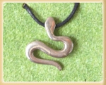 Gioielli - Tribali Etnici - Serpente Amuleto in Argento - Ciondolo raffigurante il serpente degli indiano d'America