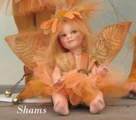 Shams Sunshine, Fate Folletti di Porcellana - Personaggi Etnici in porcellana - Personaggio in porcellana di bisquit Montedragone, altezza: 18 cm.