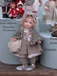 Bambola Simona, Bambole porcellana da collezione - Bambole in porcellana, Novità - Bambole da collezione in porcellana di biscuit, altezza 36 cm. - serie autunno