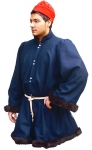 Medioevo - Abbigliamento medievale - Costumi Medievali (uomo) - Sopravveste con bottoni (stile nordico). Chiusura frontale con bottoni, bordo in pelliccia,
