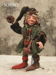 Fate Folletti di Porcellana - Folletti elfi in porcellana - Bambola in porcellana di bisquit, personaggio artigianale. Altezza: 45 cm.