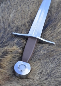 Medieval one-handed-sword, practical, Swords and Ancient Weapons - Medieval Swords - Medieval one-handed-sword, practical blunt. The high-quality carbon steel blade is forged in one piece to the pommel and riveted.