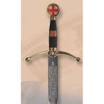 Spade e Armi antiche - Spade Templari - Spada crociata, spada medievale dodicesimo secolo, ornata con simboli caratteristici dei crociati.