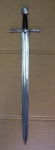 Swords and Ancient Weapons - Medieval Swords - Medieval sword steel, it has a double edged steel blade. Total length 88cm,