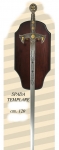 Spade e Armi antiche - Spade Templari - Spada dei Templari con supporto in legno ispirata all'Ordine monastico  cavalleresco dei Cavalieri Templari.