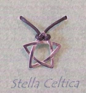 Stella Celtica in Argento, Gioielli - Tribali Etnici - Ciondolo raffigurante la stella celtica