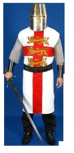 Medieval Tunic Richard the Lionheart, Medieval - Medieval Clothing - Medieval tunic Richard the Lionheart, 100% cotton,  Mod. Richard the Lionheart medieval mens tabard with embroidery. Made of 100% cotton. Suitable for Historical Reenactment and LARP.