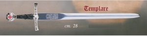 Tagliacarte Templare, Medioevo - Templari - Oggetti Templari - Tagliacarte Templare, lama in acciaio. lunghezza: 28 cm.