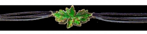 Bracciale a due foglie larghe, Gioielli - Il Tesoro degli Elfi - Bracciale a due foglie larghe in Argento 925 con laccetto.