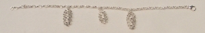 Bracelet with three pine cones, Jewellery - The Treasury of Elves - Three cones with chain bracelet Silver 925.