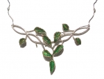 Jewellery - The Treasury of Elves - Choker chain with small leaves. Silver 925.