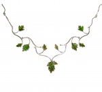 Jewellery - The Treasury of Elves - Choker leaf joint. Silver 925, Jewels of this line are made from reproductions of real leaves or other natural materials subsequently rendered in silver 925.