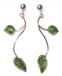 Jewellery - The Treasury of Elves - Leaf Earrings in Silver 925.