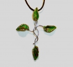 Jewellery - The Treasury of Elves - Pendant-shaped leaves with string. Silver 925.
