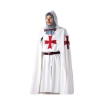 Medioevo - Abbigliamento medievale - Mantello Templare - Mantello Templare in cotone. Tipico abbigliamento di un cavaliere Templare. Misura standard.