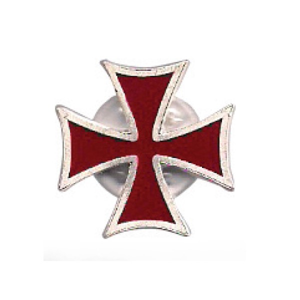 Spilla con bandiera del Paese Stemma templare Croce Jerusalem Knight Templar Akachafactory 