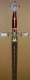 Swords and Ancient Weapons - Templar Swords - Damascene Sword Templar handle inlaid gold and Templar cross.