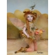 Porcelain Fairy Dolls - Porcelain Angels Dolls - Character collectible porcelain bisque in a sitting position, 13.77 inches (height: 35 cm), with glass eyes.