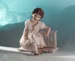 Sibania Porcelain Figurines - Girl porcelain figurine, Porcelain sculpture depicting a young girl, Tess, height 18cm (7.1 in), Wonderful porcelain sculpture, entirely handmade in Italy.
