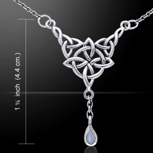 Necklace with Celtic knot, Jewellery - Celtic Jewellery - Silver 925/100. Size: 3.0 cm x 4cm.