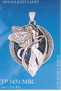 Moonlight Faery, Jewellery - Celtic Jewellery - Silver 925/100. Size: 3.5 cm x 4cm.