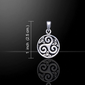 Triskele, Jewellery - Celtic Jewellery - Pendant Silver 925/100. Size: 1.5 cm x 1.5 cm.