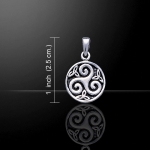 Jewellery - Celtic Jewellery - Pendant Silver 925/100. Size: 1.5 cm x 1.5 cm.
