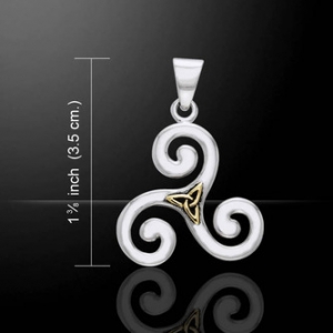 Triskele, Jewellery - Celtic Jewellery - Shaped pendant Celtic Triskele Silver  Pendant. Silver 925/100. Size: 3,5 cm.