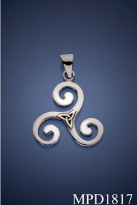 Triskele, Jewellery - Celtic Jewellery - Shaped pendant Celtic Triskele Silver  Pendant. Silver 925/100. Size: 3,5 cm.