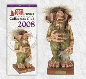 Troll Troll Nyform Club 2008, NyForm Troll - NyForm Troll club - Troll unbreakable natural material (lattex). Dimensions: 21 cm. Limited edition of 2008.