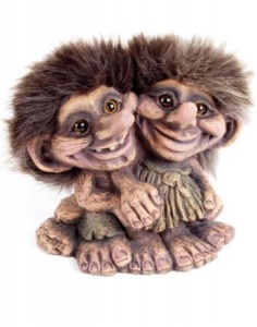 Troll Nyform 196, NyForm Troll - NyForm Troll (medium) - Norwegian Troll natural material, subject to international collection. Height: 12 cm
