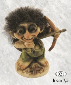 Troll Nyform 21, NyForm Troll - NyForm Troll (small) - Norwegian Troll natural material, subject to international collection. Height: 7,5 cm