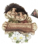 Troll  NyForm - Troll NyForm (medi) - Troll norvegese in materiale naturale, dotato di certificato della NYFORM, altezza: 17 cm