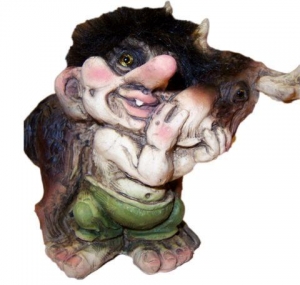 Troll Nyform 43, NyForm Troll - NyForm Troll (small) - Norwegian Troll natural material, subject to international collection. Height: 12cm