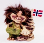 Troll  NyForm - Troll NyForm Piccoli - Troll norvegese in materiale naturale, oggetto da collezione internazionale. Altezza: 12 - larghezza: 10 cm