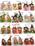 Porcelain Fairy Dolls - Porcelain Gnomes - Gnomes porcelain bisque