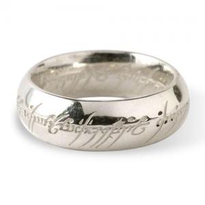 One Ring Silver - 15 grams, World Cinema - The Lord of the Rings - Jewellery - Gold and Silver - Single silver ring with inscription Elvish