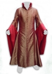 Medioevo - Abbigliamento medievale - Costumi Fantasy Medievali - Elegante abito da Mago. Colletto alto e ampie maniche a pipistrello.